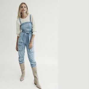 Free People Go West Backless Overalls